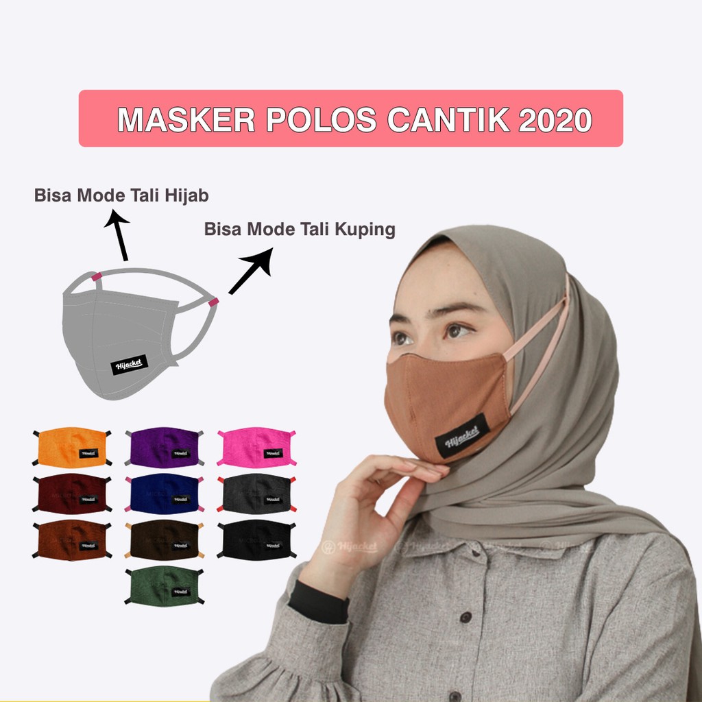 Micro Mask Hijacket Masker  Kain Hijab  Tali  Karet Masker  