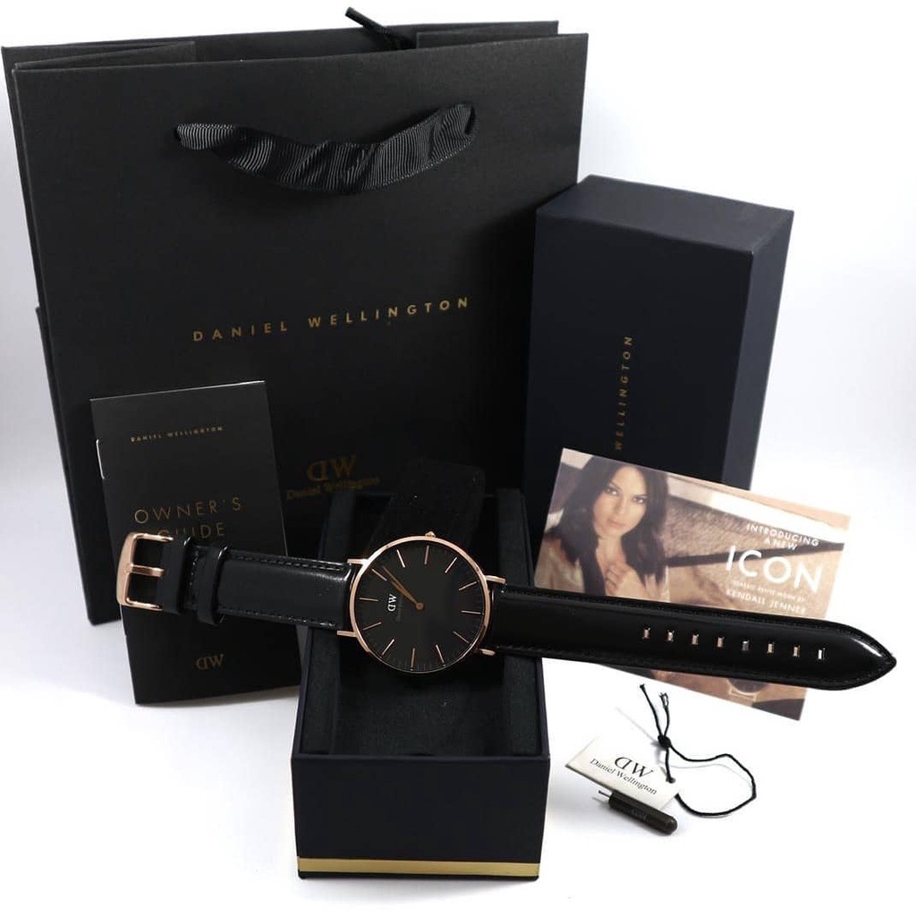 (Original 100% - Garansi 2 Thn) Jam Tangan Daniel Wellington Original Pria Wanita Classic Rosegold Free Box  Dan Kartu Ucapan / Jam Tangan DW Original