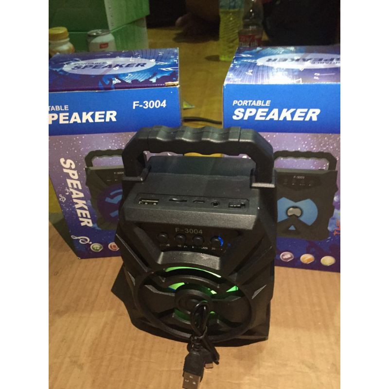 SPEAKER BLUETOOTH PROTABLE F-3004 FREE MIC//SPEAKER KARAOKE TERMURAH