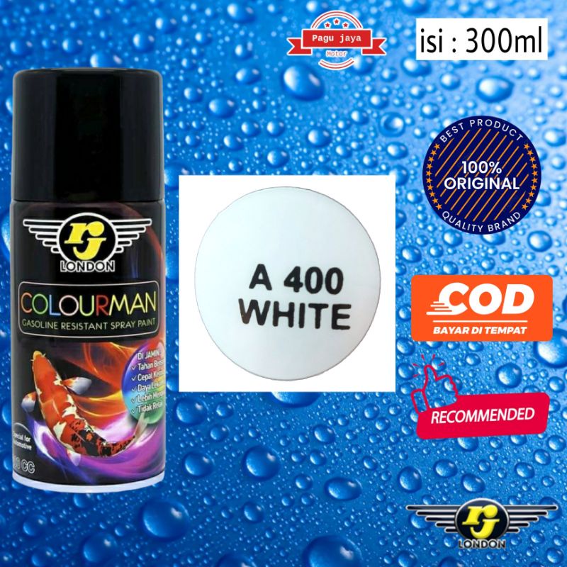 300cc tahan bensin putih white COLOURMAN pilox pilok pylox cat semprot spray