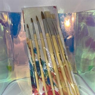 JOYKO SET BR-1 GROSIR PRAKAARYA MALANG Brush Kuas Lukis Isi 6 Acrylic Cat Air Minyak Gambar Paint Painting Sapu Flat Round Melukis Kuas Saput Lukisan Kanvas Canvas Pewarna Warna Warni Drawing Kit Perlengkapan Prakarya Kerajinan Craft Crafting Art