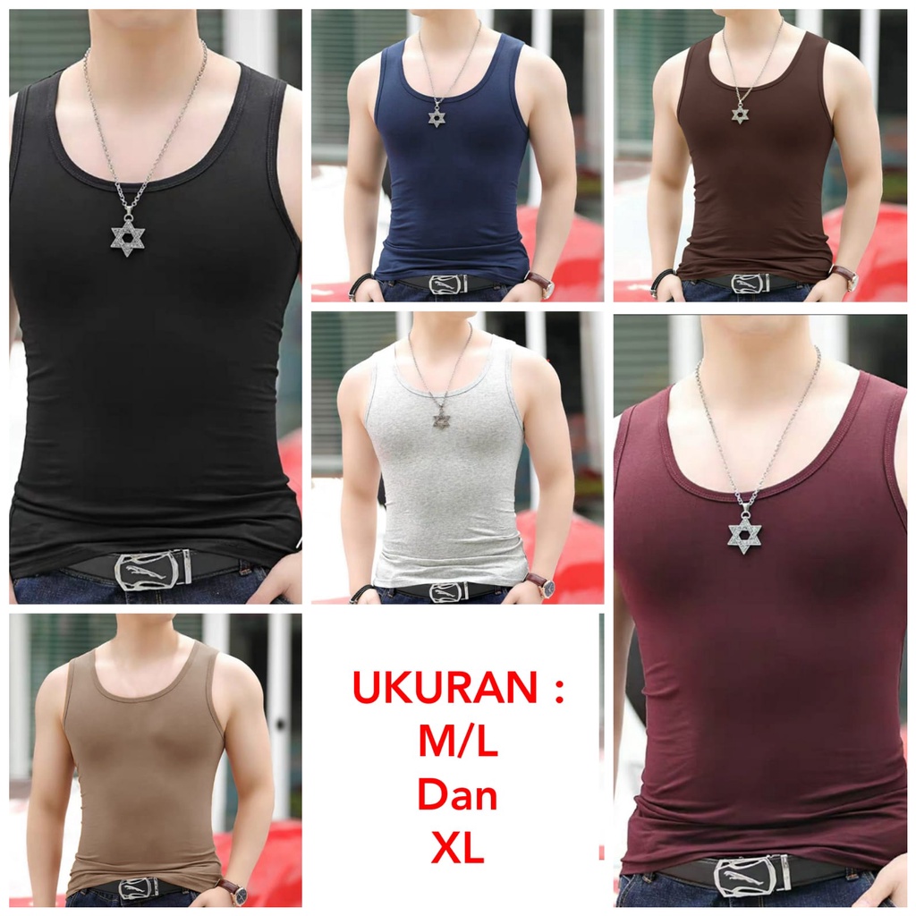 ALIPIO FASHION - SINGLET POLOS SPANDEK / kaos dalam pria / singlet pria / murah