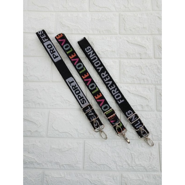 LONGSTRAP / BB-25 TALI TAS SELEMPANG MOTIF UK 2,5CM CANTOLAN NIKEL PREMIUM IMPORT
