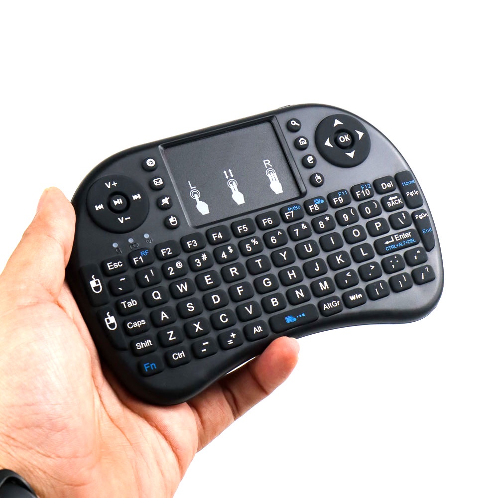 Mini Keyboard &amp; Mouse Wireless 2.4GHz dengan Touch Pad