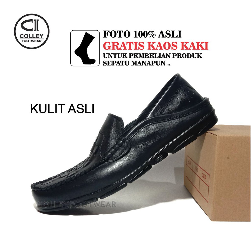 COD - SEPATU KANTOR PRIA 100% KULIT ASLI - COKELAT HITAM CLY-SMK-015