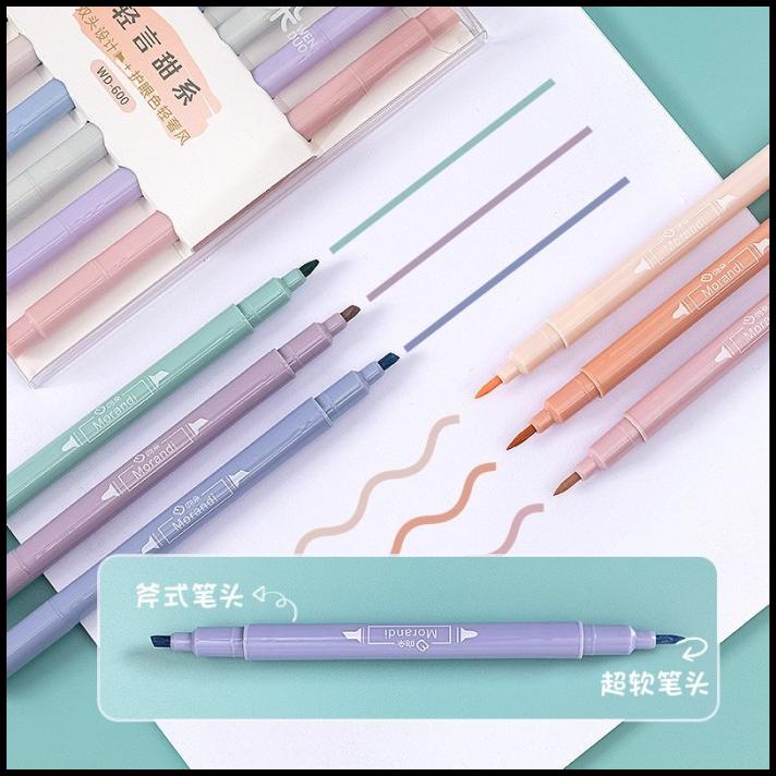 

Highlighter Pastel Double Tip Set Isi 6 Warna