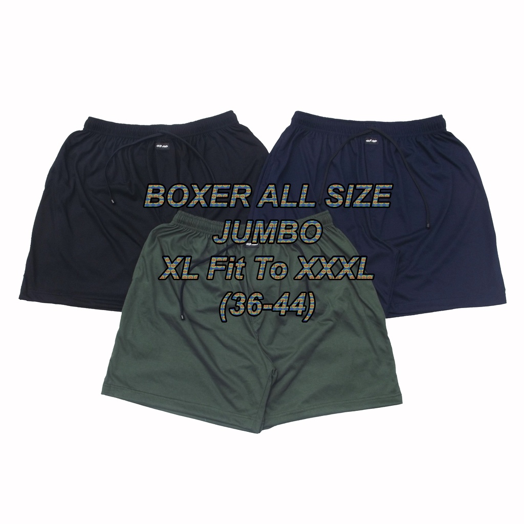 CELANA PENDEK BOXER JUMBO KATUN MODEL TALI POLOS RIFAM XL Fit To XXXL