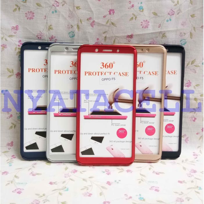 Case Protect 360 Oppo F5 Slim Hard/Ipaky/Full Body/Casing