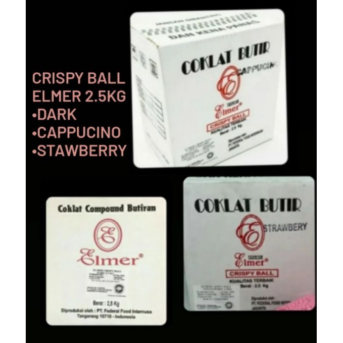 

COKLAT CRISPY BALL ELMER 2.5KG - Coklat, Cappucino, Stawberry