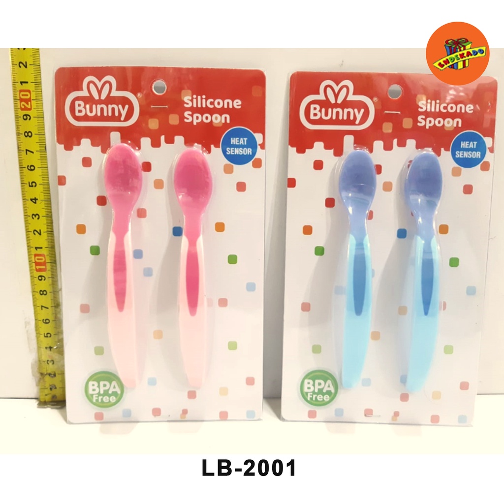 BUNNY SILICONE SPOON WITH HEAT SENSOR - Sendok Silikon 2pc