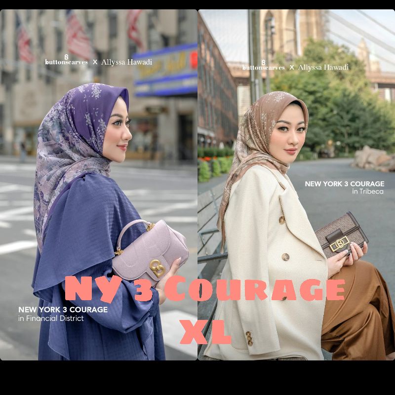 Buttonscarves NEW YORK 3 Courage ( XL )