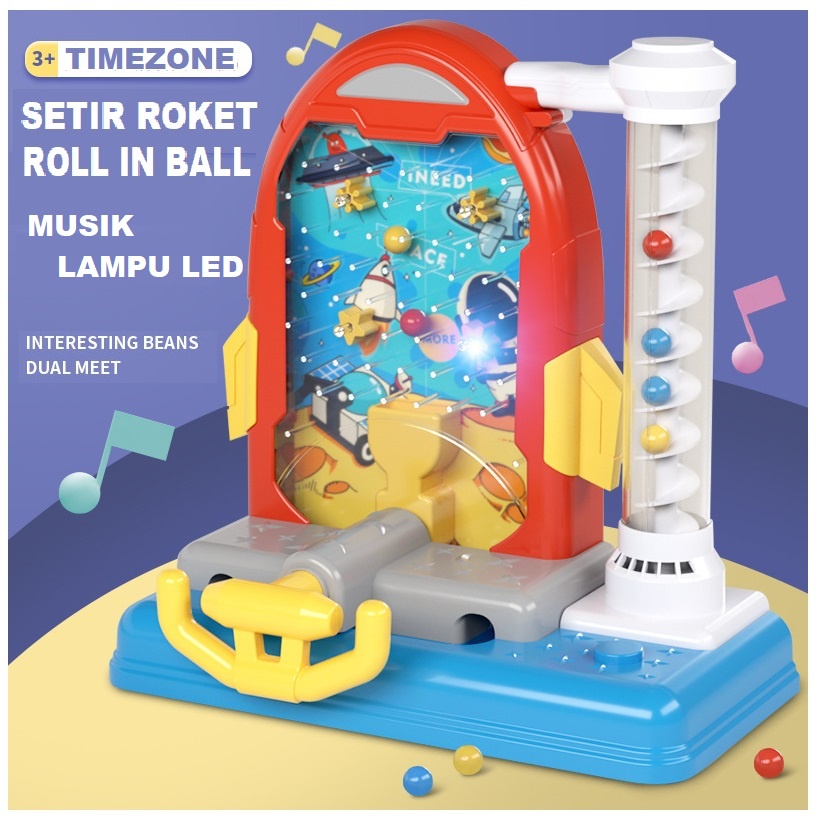MAINAN ANAK SETIR MOBIL ROKET ASTRONOT BALL PUZZLE ROLL IN BALL / STIR MODEL ROCKET ANGKASA SPACE GA