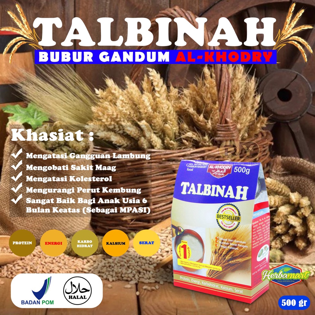 Tepung Gandum Bubur Talbinah Nabawy Makanan Sehat Obat Maag Kronis Ori