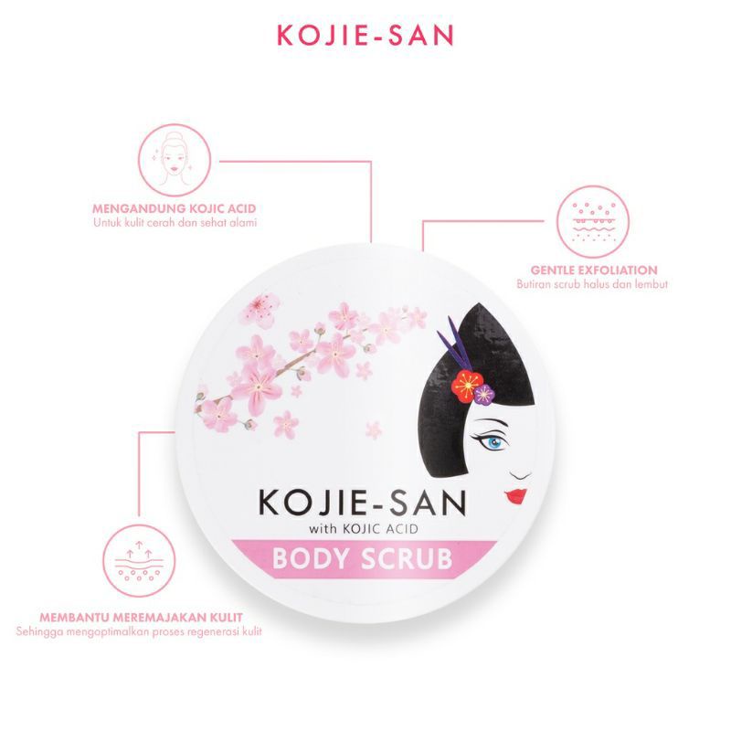 KOJIE SAN BODY SCRUB GOAT MILK/KOJIC 250GR [𝗕𝗣𝗢𝗠]