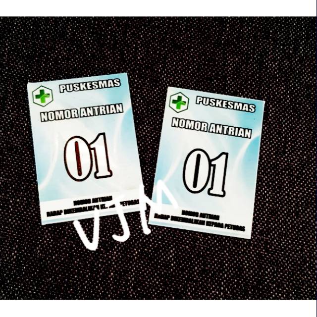 

Acrylic Nomer Antrian/Kartu Parkir dll (7x5cm) print 1sisi