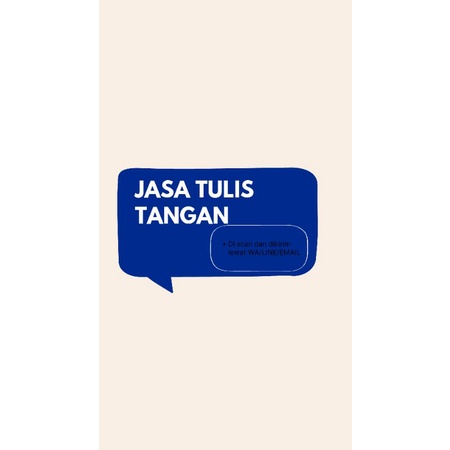 

Jasa tulis tangan (dikirim file)