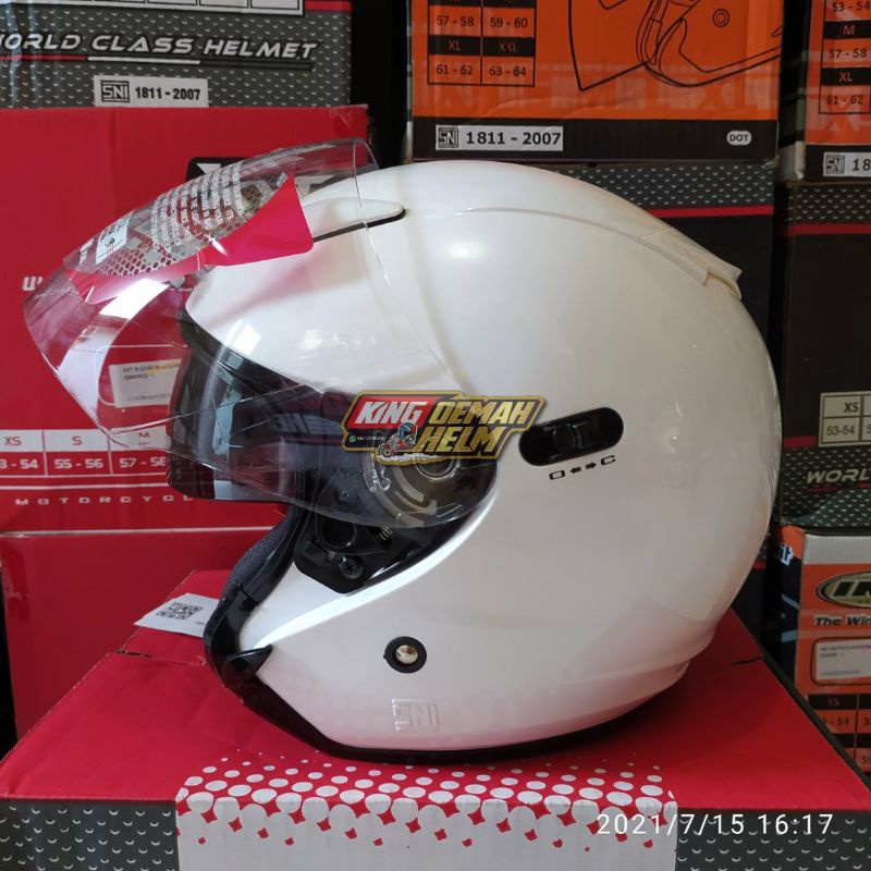 HELM KYT DJ MAXI WHAITE HELM DOUBLE VISOR HELM TOURING ORIGINAL KYT