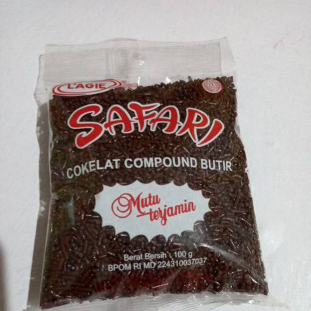 

Cokelat compound butir merk SAFARI