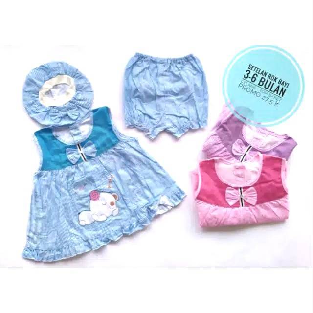 Baju Anak Perempuan Baju Bayi dress Perempuan 0-1 tahun