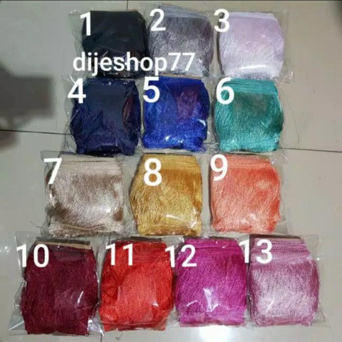 ( 5 Meter ) Renda Rumbai 15 Cm / Rumbai Panjang 15Cm Lace Tassel Mewah 034