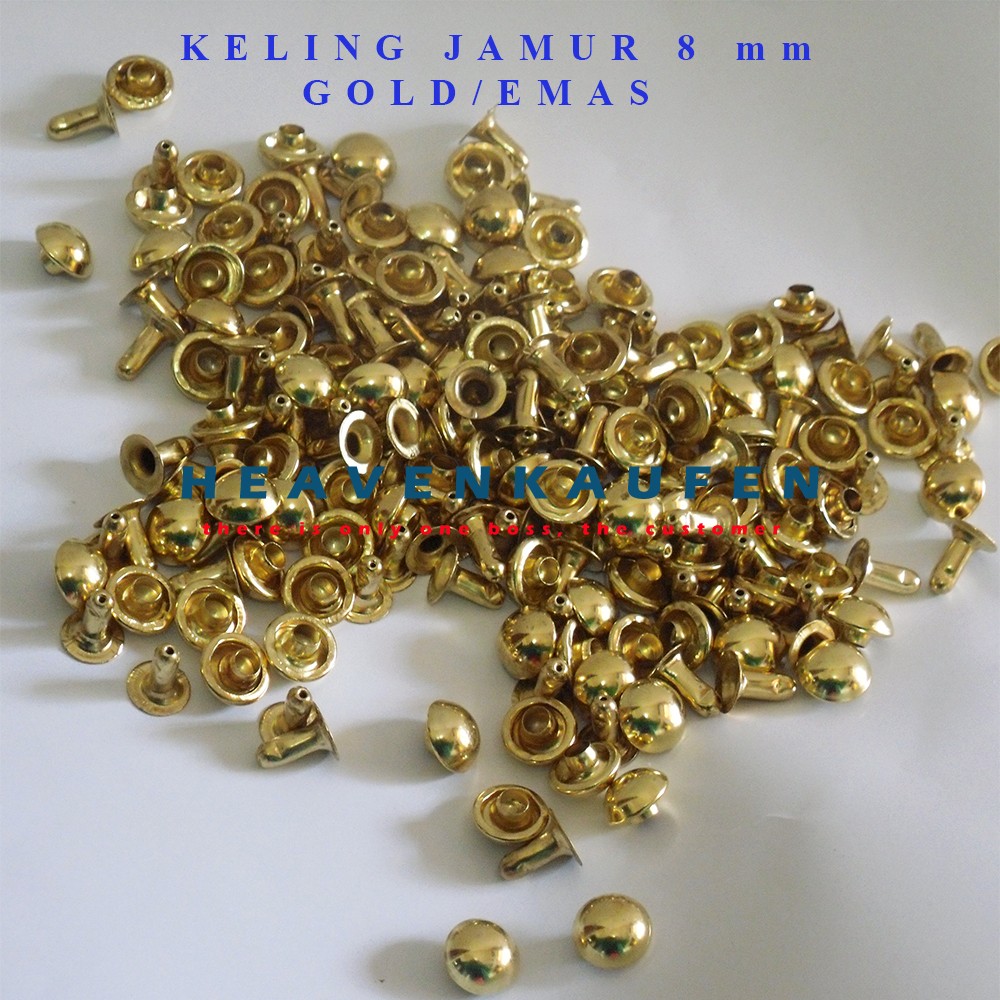 Keling Jamur 8 mm Gold/Emas