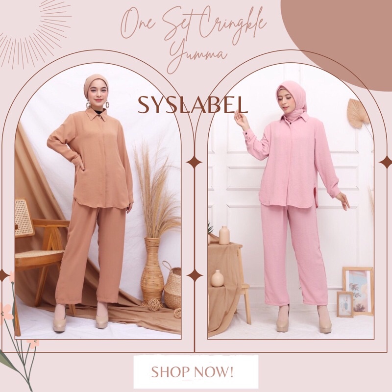 [PREMIUM] One Set Cringkle Yumma - Setelan Jumbo Wanita - Set Big Size Rayon Premium