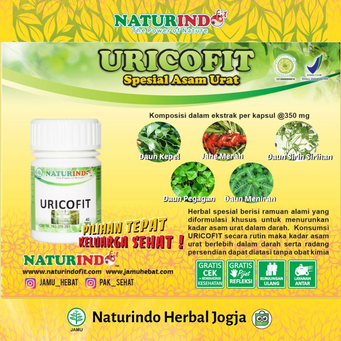 Obat Herbal Asam Urat Nyeri Sendi  kesemutan Di Kaki Uricofit Naturindo-2