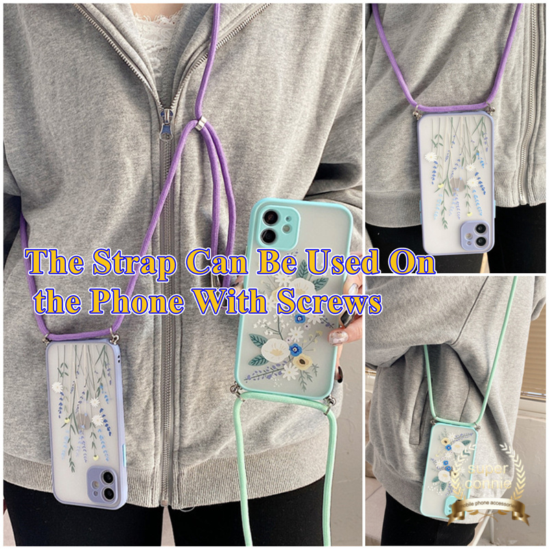 Colorful Mobile Removable Candy Nylon Lanyard Phone Case Strap