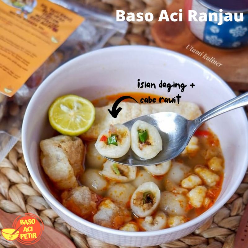 

Basoaci baso Bakso aci cilok seblak makanan snack jajanan cemilan camilan instan pedas murah ringan