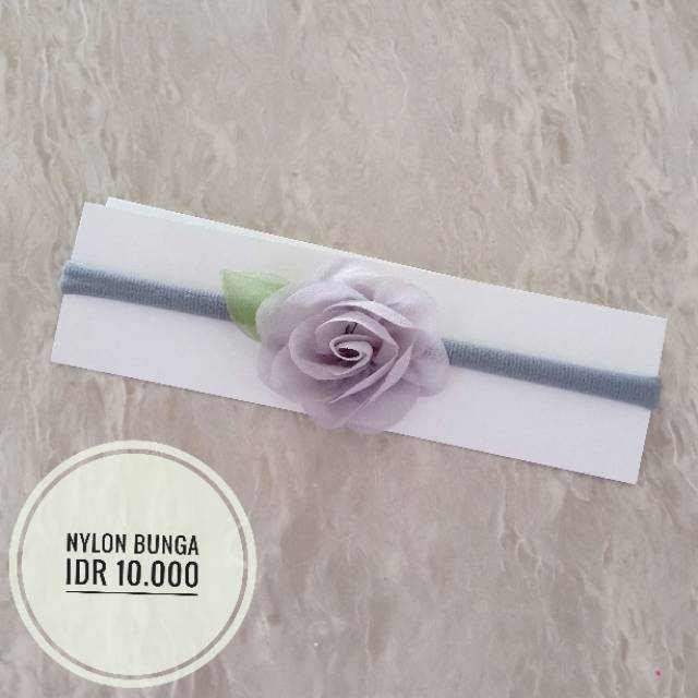 Bandana bando headband anak bayi bunga cantik simple bahan tali nylon lembut lucu murah import