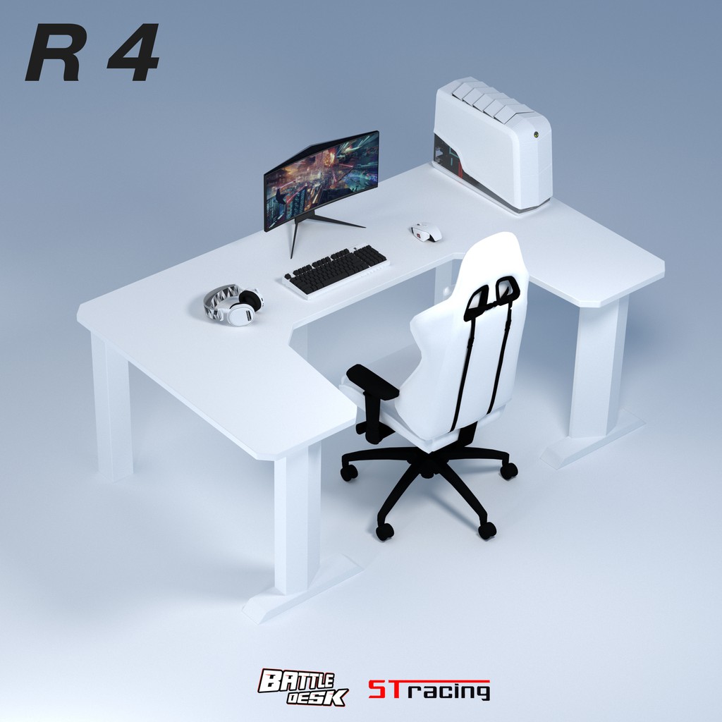 Battledesk R4 Hitam Meja Komputer Letter L Gaming Pc Desk Rgb Murah 200x120 Shopee Indonesia