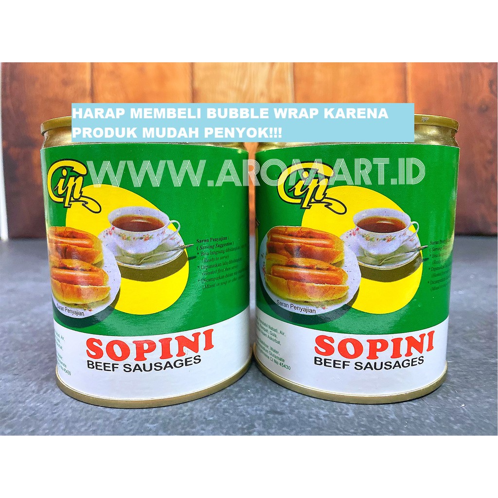 Cip Sopini Beef Sausages / Sosis Daging Sapi (Harga produk belum termasuk bubble-wrap yo) - 325g