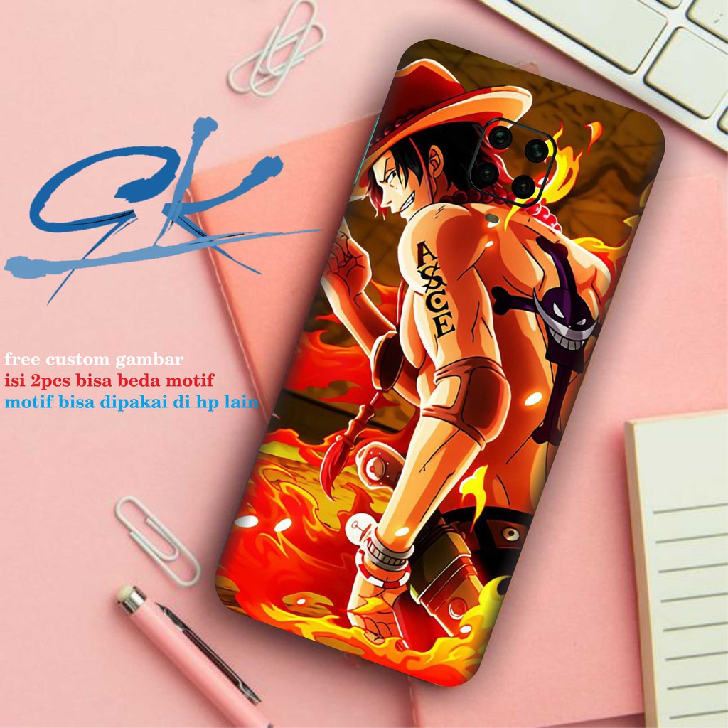 garskin redmi note 9 pro isi 2pcs motif GK7 - free custom gambar