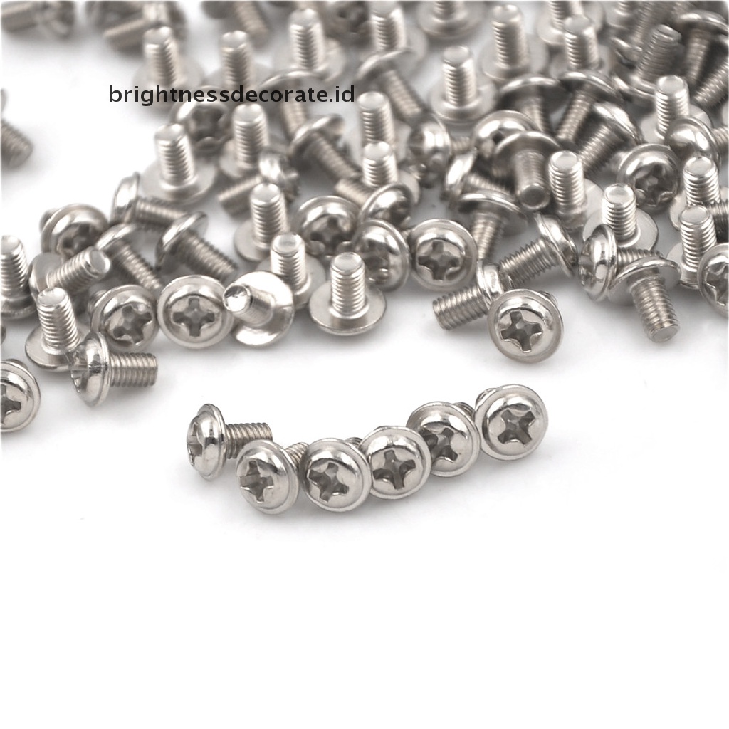 100pcs 6 / 32 Inch Psu Hard Drive Hex Screw Presisi Untuk Pc Komputer