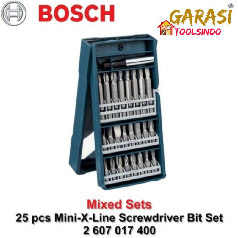 mata obeng set 25 pcs BOSCH x line 25 pcs mata bor obeng screwdriver bit set