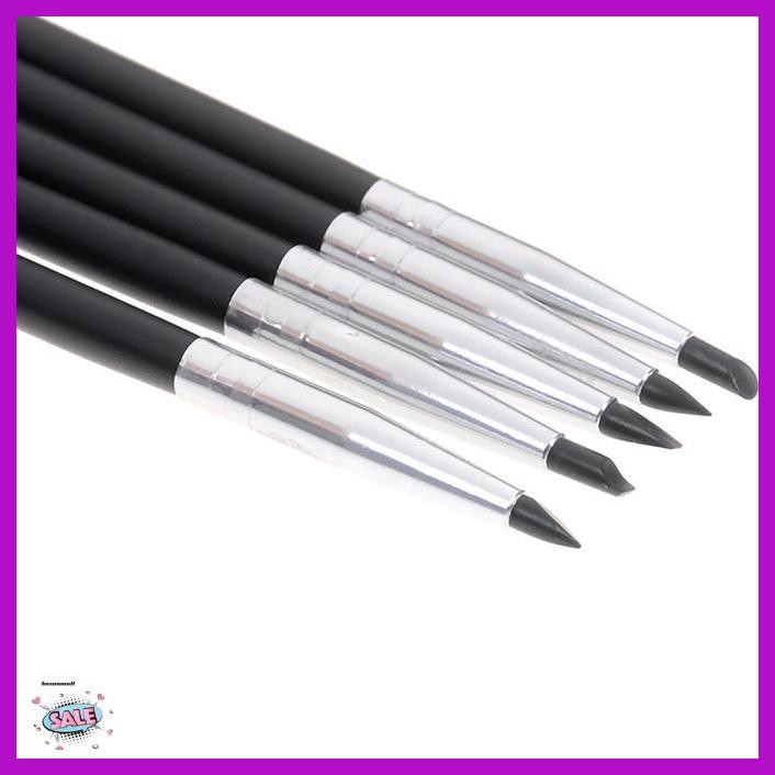 

TIUSPMUJ- ALICEDENTAL 5PCS DENTAL SILICONE PEN CARVING TAMBALAN BLACK SERIES -ASLII.