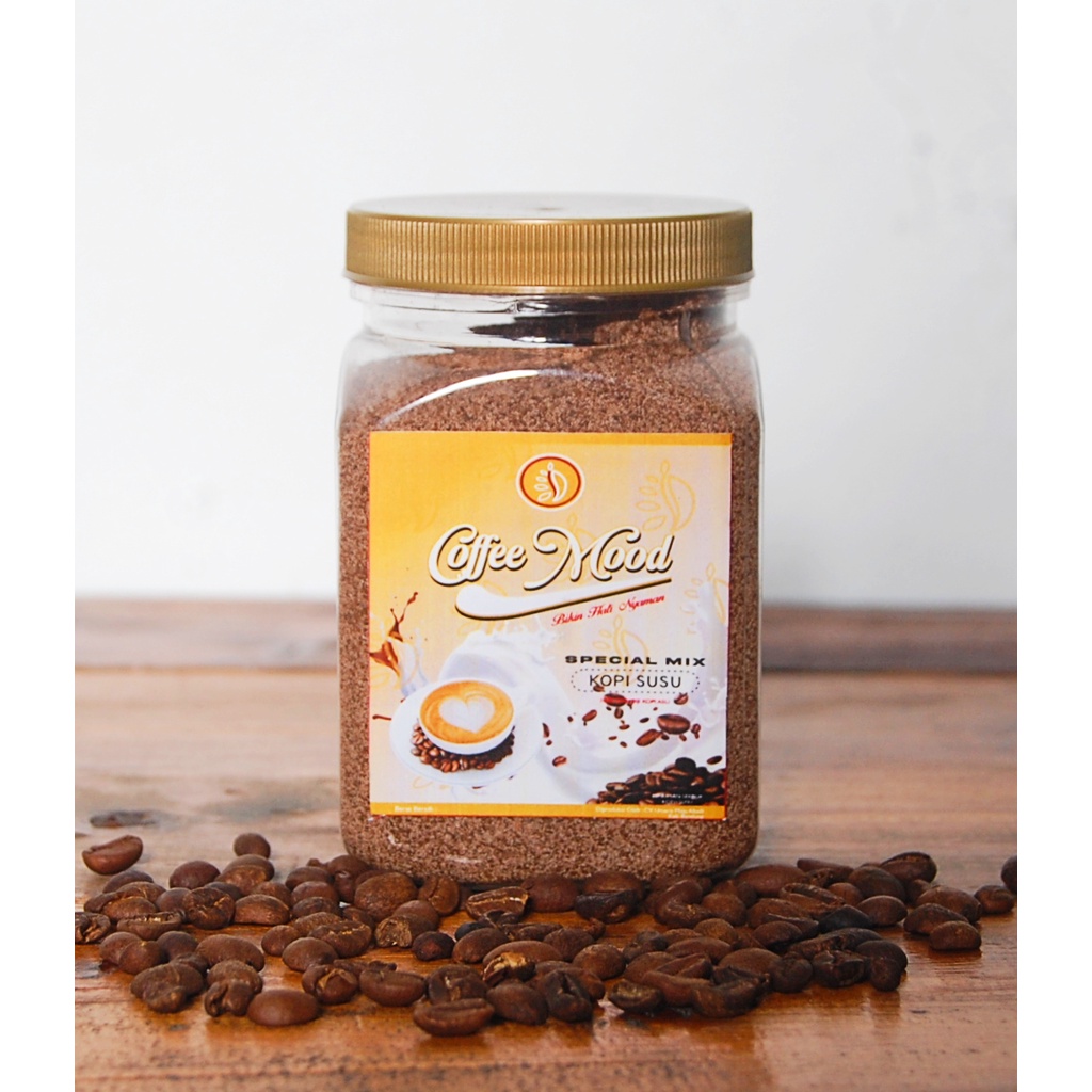 

Kopi Bubuk Robusta Kopi Susu spesial Mix Coffee Mood 200Gram