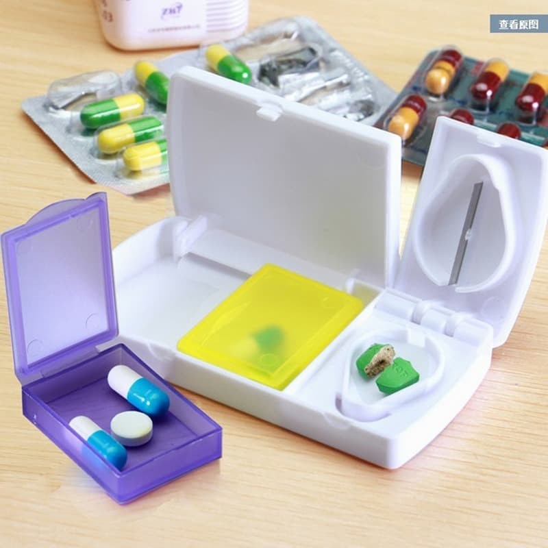 ALAT PEMOTONG OBAT TABLET / ALAT PEMECAH OBAT / TEMPAT OBAT TRAVEL / KOTAK OBAT TABLET / KOTAK OBAT 