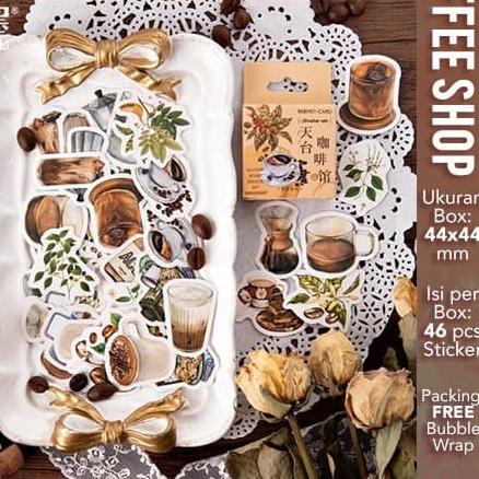 

➫ Sticker Deco COFFEE DIY DiaryCraft Scrapbook Stiker Label Dekorasi ❊