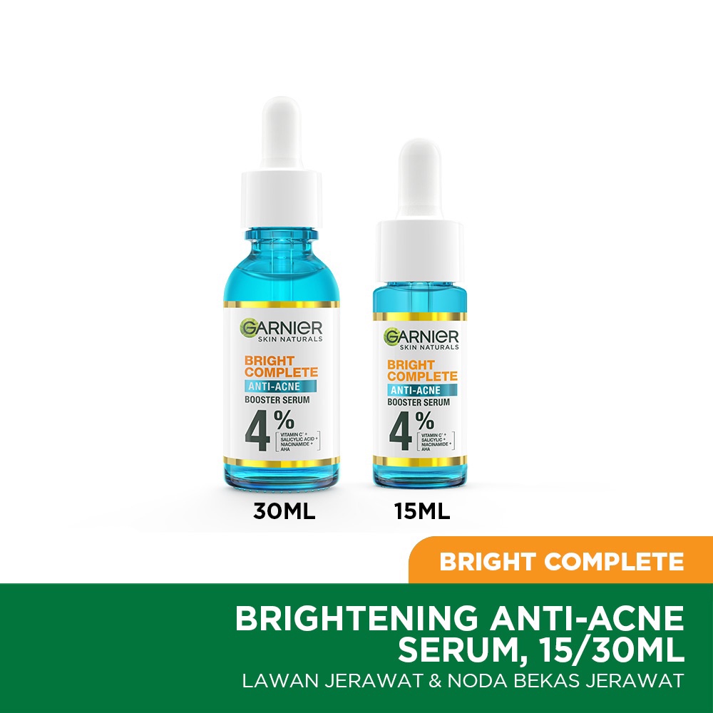 Garnier Bright Complete Anti Acne Booster serum - Skincare Lawan Jerawat