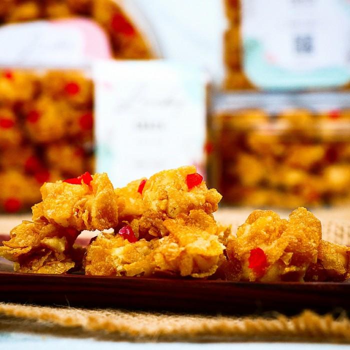 

Kue Kering "CORNFLAKES" Premium Wijsman Wisman Uk 500Gram Toples Bulat Best Seller