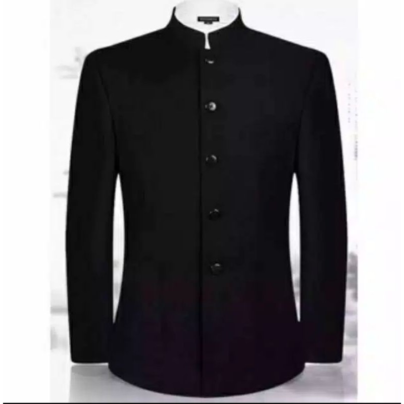 JASKO MANDARIN HITAM  BIG SIZE BAHAN HIGTWIS  TEBAL DAN HALUS/JAS PRIA DEWASA/