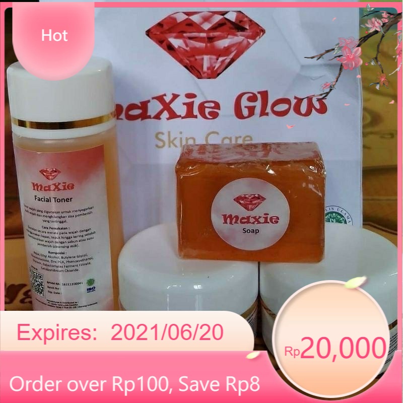 CREAM MAXIE GLOW  Pot embos KEMASAN TERBARU  dijamin Asli 100%