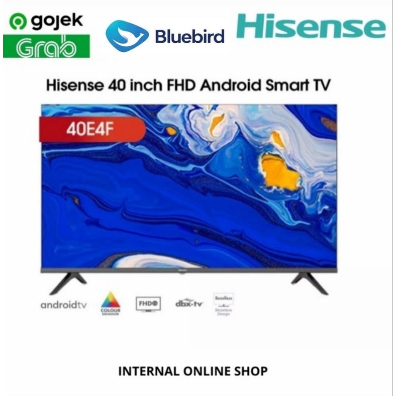 Hisense 40E4F Smart TV 40 Inch Android TV Bezelless Garansi Resmi