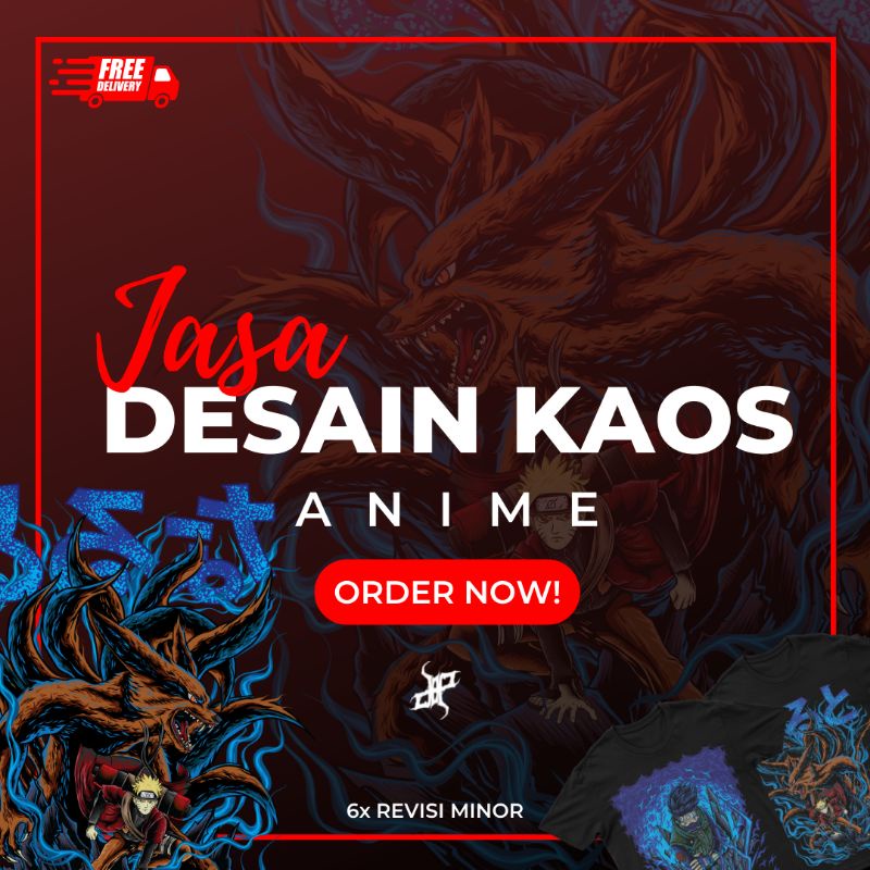 Jual JASA DESAIN KAOS ANIME KUALITAS PREMIUM! | Shopee Indonesia