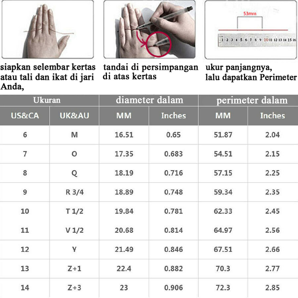 Cincin Kawin Kristal Berlian Baja Titanium Emas 18k Pria Wanita Perhiasan Pertunangan Fashion Rings