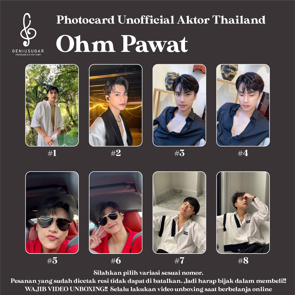 [AKTOR THAILAND] PHOTOCARD OHM PAWAT FANMADE