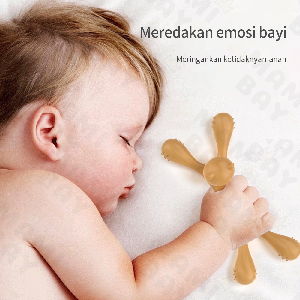 Mamibayi Mainan gigitan bayi bentuk kucing lucu dengan kotak teether bayi BPA free