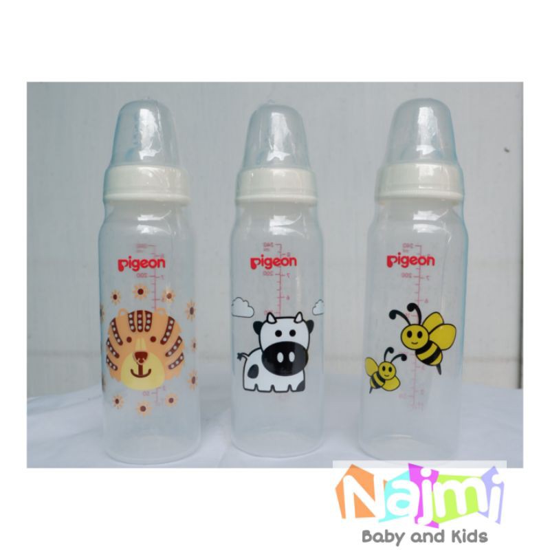 Pigeon Peristaltic Nipple Feeding Bottle PP RP 50 ml 120ml 240ml / Botol Dot Ulir Susu Slim Neck