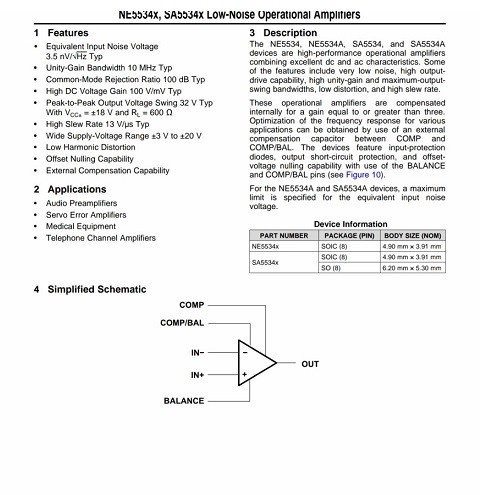 NE5534P NE5534 NE 5534P DIP 8 Pin Operational Amplifier DIP NE 5534 P